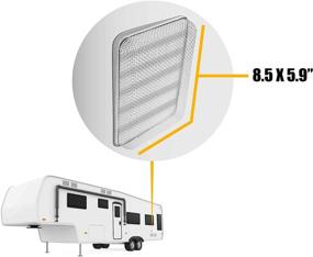 img 1 attached to 🔒 Protect Your Suburban 6 Gallon Flush Mount Water Heater with Halotronics RV Refrigerator/Furnace Vent Cover and Bug Insect Mesh Screen