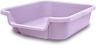 🐱 enhanced kitty go here litter box for senior cats - storybook lavender (20"x15"x5") logo