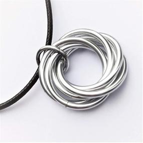 img 1 attached to 🌀 Mobii Necklace - Medium Pendant with Silken Cord: Forever Infinity Spiral - Discreet Fidget Toy for Anxiety and Stress Relief