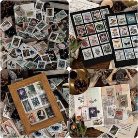 img 1 attached to 📮 Decorative Vintage Postage Stamp Stickers Set: 276 Pieces for Planners, Scrapbooking, Bullet Journaling, DIY Crafts, Calendars, Notebooks, and Travel Journals