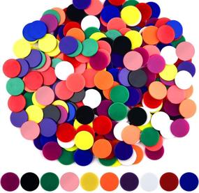 img 3 attached to 200-Piece Coopay Plastic Learning Counters Disks: 10 Vibrant Colors 🧮 - Bingo Chip Counting Discs for Math Practice, Poker Chips Game Tokens