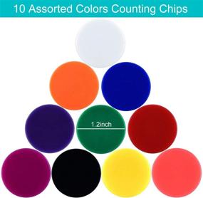 img 2 attached to 200-Piece Coopay Plastic Learning Counters Disks: 10 Vibrant Colors 🧮 - Bingo Chip Counting Discs for Math Practice, Poker Chips Game Tokens