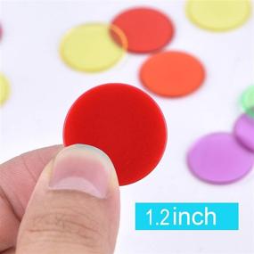 img 1 attached to 200-Piece Coopay Plastic Learning Counters Disks: 10 Vibrant Colors 🧮 - Bingo Chip Counting Discs for Math Practice, Poker Chips Game Tokens