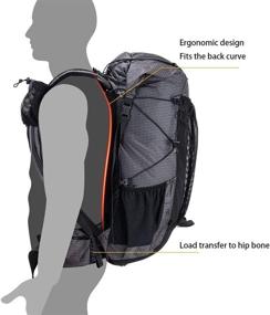 img 2 attached to Naturehike 45L Internal Frame Hiking Backpack - Ideal for Outdoor Camping, Travel, and Backpacking for Men