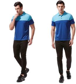 img 1 attached to JUTONHDLMens Moisture Performance Contrast Patchwork Men's Clothing in Active