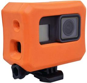img 4 attached to 🏊 Ultimate Water Sports Floaty: Bright Orange Floating Case for GoPro Hero 7, 6, 5 Cameras - Swim, Dive & Capture Amazing Underwater Moments!