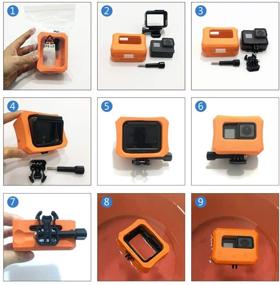 img 3 attached to 🏊 Ultimate Water Sports Floaty: Bright Orange Floating Case for GoPro Hero 7, 6, 5 Cameras - Swim, Dive & Capture Amazing Underwater Moments!