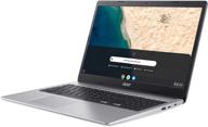 💻 acer 15.6-inch chromebook - intel celeron n4000, 4gb ram, 32gb ssd, intel uhd graphics, numeric keypad, wifi, bluetooth, chrome os (renewed, silver) logo