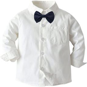 img 3 attached to 👶 Toddlers' Boys' Clothing with Convenient Sleeve Suspender System