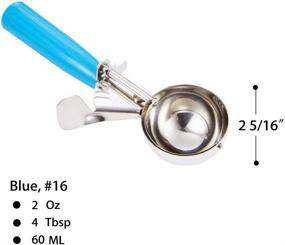 img 3 attached to 🍪 2 oz Portion Scoop - #16 Disher, Cookie Scoop, Food Scoop - Portion Control - Blue Handle - 18/8 Stainless Steel