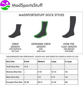 img 1 attached to 🧦 MadSportsStuff Player on Camo Background Lacrosse Socks: Vibrant Crew Socks for Enhanced Performance (Multiple Colors)