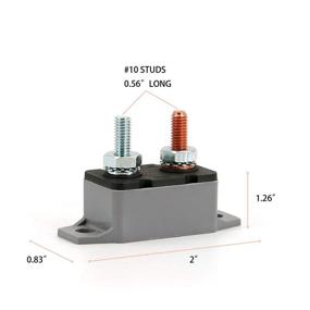 img 2 attached to UTSAUTO 30A Automatic Reset Circuit Breaker with Cover - Ideal for Car Marine Truck RV Buse Mower Motorbike Boat Battery Charger - 12V/24V DC Short Stop Circuit Breaker - Includes Screws - 1Pcs