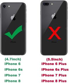 img 3 attached to 📱 LeYi Compatible iPhone 8/7/6s/6 Case with Tempered Glass Screen Protector [2 Pack] - Military-Grade Protective Phone Case with Kickstand Ring - Black