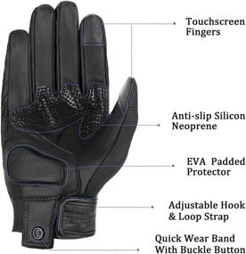 img 1 attached to Touchscreen Motorcycle Knuckle Motorbike Non Perforated