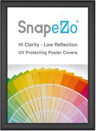 🖼️ sleek series snapezo a2 size poster frame (16.5 x 23.4 inches), black 1 inch aluminum profile, front-loading snap frame, wall mounting логотип