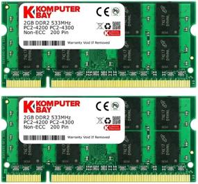 img 1 attached to 💻 KOMPUTERBAY 4GB (2X 2GB) DDR2 533MHz PC2-4200 PC2-4300 SODIMM Laptop Memory, DDR2 533 (200 PIN)