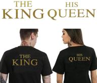 ❤️ iron-on stickers for couples: the king and his queen patch set - diy gold t-shirt, sweater, thermal transfer paper patches for clothing - perfect valentine's day gifts (2 pcs) logo