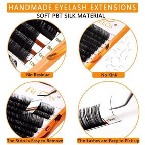 img 1 attached to BEEOS C Curl 15mm Matte Black Silk Mink Lash Extensions - Soft Individual Eyelash Extension 0.05mm (C-0.05-15mm)