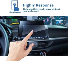 img 2 attached to Highly Durable Tempered Glass Screen Protector for 2019-2021 Forte 8-Inch Car Navigation System – Scratch-Resistant, 9H Hardness, Audio Infotainment Display Center Touch Protection