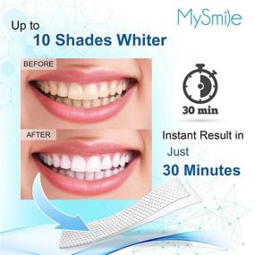 img 2 attached to 🦷 Teeth Whitening Strips - MySmile White Strips Teeth Whitening Kit, Non-Sensitive Formula, 14 Sets of Teeth Whitener for Tooth Whitening. Remove Stains from Smoking, Coffee, Soda, Wine. Get up to 10 Shades Whiter!