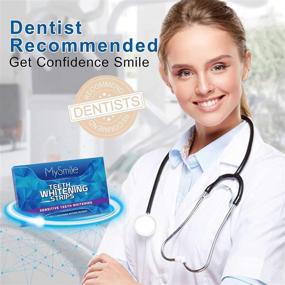 img 3 attached to 🦷 Teeth Whitening Strips - MySmile White Strips Teeth Whitening Kit, Non-Sensitive Formula, 14 Sets of Teeth Whitener for Tooth Whitening. Remove Stains from Smoking, Coffee, Soda, Wine. Get up to 10 Shades Whiter!