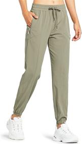 img 4 attached to Libin Women's Lightweight Joggers Pants: Stay Dry & Stylish with Quick-Dry Running and Hiking Pants featuring Zipper Pockets!