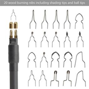 img 2 attached to High-Performance Wood Burning Kit: Wandart 60W Pyrography Tool with Dual Wood Burner, 20 Woodburning Wire Nibs and Bonus Ball Tips, Includes 5PCS Stencils