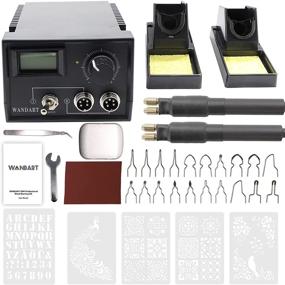 img 4 attached to High-Performance Wood Burning Kit: Wandart 60W Pyrography Tool with Dual Wood Burner, 20 Woodburning Wire Nibs and Bonus Ball Tips, Includes 5PCS Stencils