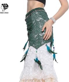 img 3 attached to 🔔 Belly Dance Hip Scarf - Triangle Shawl Tassel Belts Waist Chain for Women/Girls - Hip Skirt Belly Dancing Belt