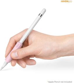 img 3 attached to 👌 UPPERCASE Designs NimbleGrip Premium Silicone Ergonomic Grip Holder - Dual Sided Design, Compatible with Apple Pencil 1st Gen and 2nd Gen (1 Pack, Pink)