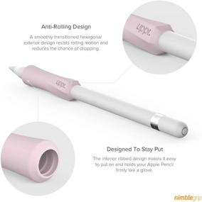 img 2 attached to 👌 UPPERCASE Designs NimbleGrip Premium Silicone Ergonomic Grip Holder - Dual Sided Design, Compatible with Apple Pencil 1st Gen and 2nd Gen (1 Pack, Pink)