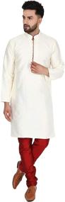 img 4 attached to SKAVIJ Offwhite Men's Pajama Loungewear - Traditional Indian Clothing for Sleep & Relaxation