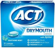 act dry mouth soothing mint lozenges 18 💧 ea (pack of 4): effective relief for dry mouth logo