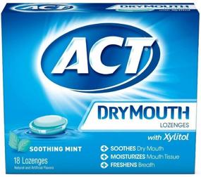 img 1 attached to ACT Dry Mouth Soothing Mint Lozenges 18 💧 ea (Pack of 4): Effective Relief for Dry Mouth