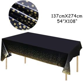 img 1 attached to 🎉 High-Quality 251pcs Black Gold Disposable Cutlery Set for 25 Guests: Perfect for Birthday Parties & Weddings