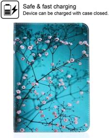 img 2 attached to Newshine Almond Flowers PU Leather Case for Samsung Galaxy Tab S2 8.0 2015 - 📱 Stand Folio Cover with Card Slots & Note Holder - 8.0 Inch SM-T710 T715 Tablet Release