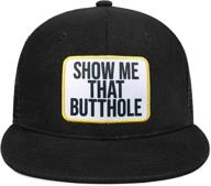 lgbtq rainbow butthole snapback women sports & fitness logo