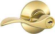 schlage f51a acc 505 bright brass accent door lever keyed entry lock - enhanced for seo logo