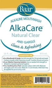 img 1 attached to 🌿 AlkaCare Clear Natural Mouthwash and Gargle, 16 Fluid Ounces