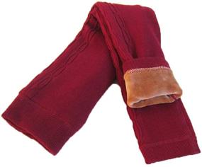 img 2 attached to Tengo Girls Winter Fleece Leggings for Girls - Clothing and Leggings