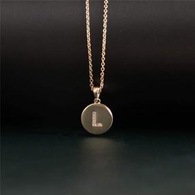 img 1 attached to Letter Necklace Women Pendant Plated