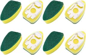 img 4 attached to 🧽 8 Pack Dish Wand Refills - Replacement Sponge Heads Brush and Pads for Kitchen Cleaning Supplies