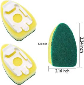 img 3 attached to 🧽 8 Pack Dish Wand Refills - Replacement Sponge Heads Brush and Pads for Kitchen Cleaning Supplies