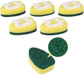 img 1 attached to 🧽 8 Pack Dish Wand Refills - Replacement Sponge Heads Brush and Pads for Kitchen Cleaning Supplies