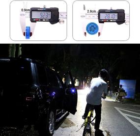 img 2 attached to 🚦 Universal Wireless Car Door LED Warning Light - 4 PCS Strobe Flashing Anti Collision Signal Safety Lamps (Blue) by Maodaner