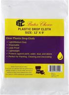 🎨 bates plastic drop cloth 9x12: premium clear tarp for effective painting protection logo