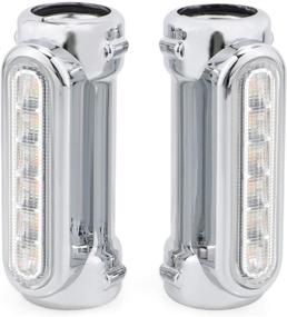 img 1 attached to GUAIMI Motorcycle Highway Bar Lights Smoke Lens Switchback Driving Lights Fits 1-1/4&#34