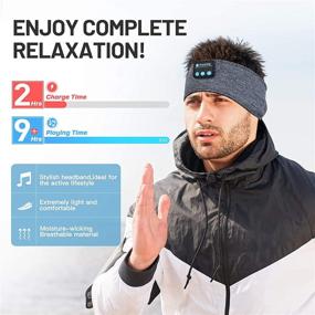 img 2 attached to 🎧 Навли сонные наушники Bluetooth Headband: Беспроводная гарнитура с тонкими динамиками для спокойного сна, тренировок, бега, йоги - Идеальный подарок для мужчин и женщин.