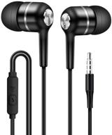 🎧 топ-рейтинговые наушники wooawesome 2-pack внутриканальные с микрофоном и пультом управления - премиум черные наушники логотип