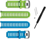 upgrade your garmin forerunner 910xt with vibrant green & blue bands logo